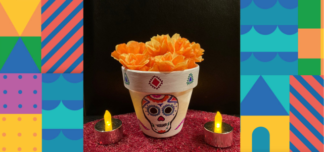 sugar skull pottery example