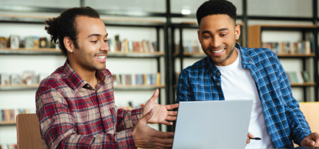 A photo of a tutoring session.