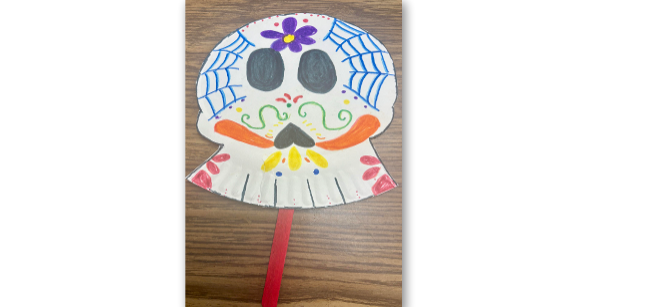 Dia de los Muertos paper plate mask