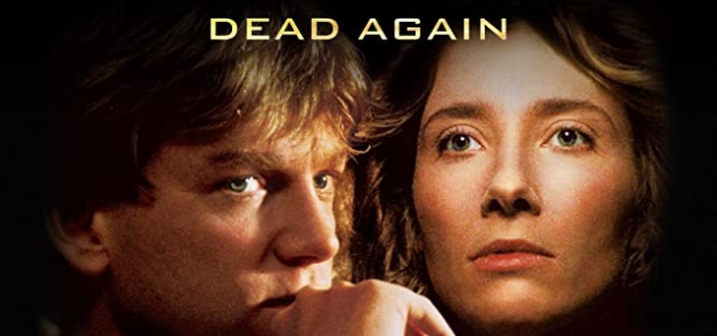 Close up photo of Kenneth Branagh and Emma Thompson in Dead Again