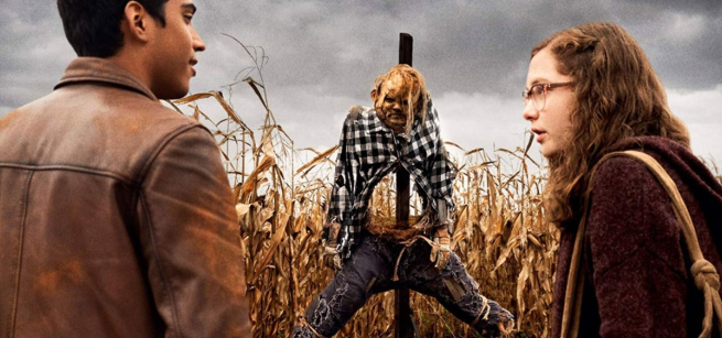 Corn field scarecrow