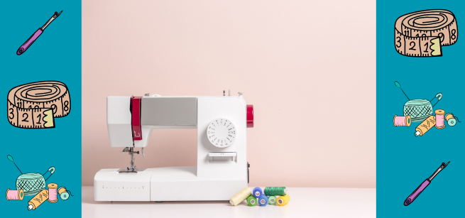 picture of sewing machine and supplies