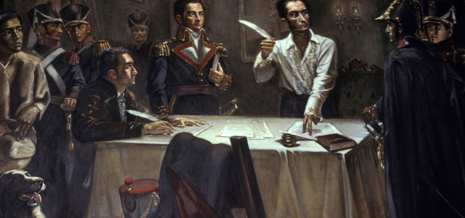 men around table signing documents