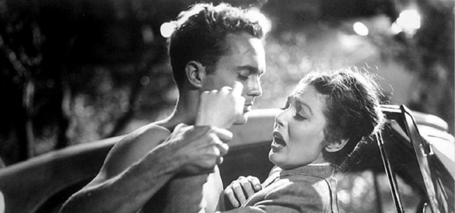 Wilma struggles to get away from Bill, her student who tries to rape her.