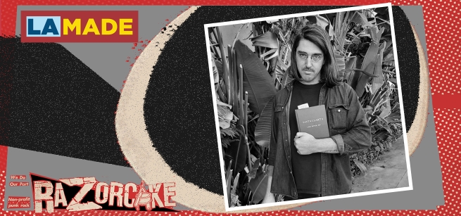 Daryl Gussin on a red and grey newspaper style background