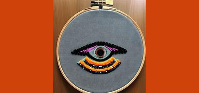 embroider of an eye 