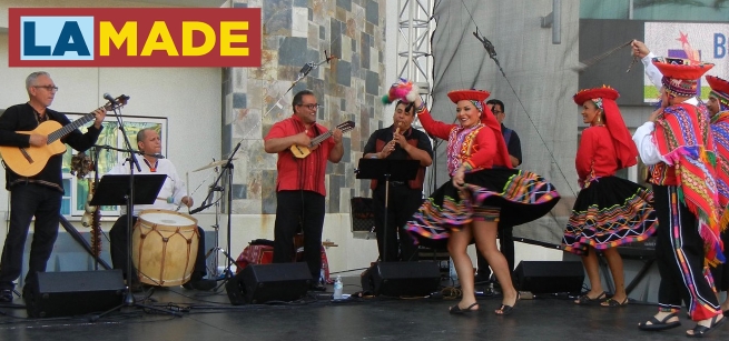 music and dancer from Peru on stage