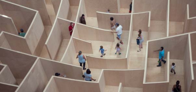 people in a maze