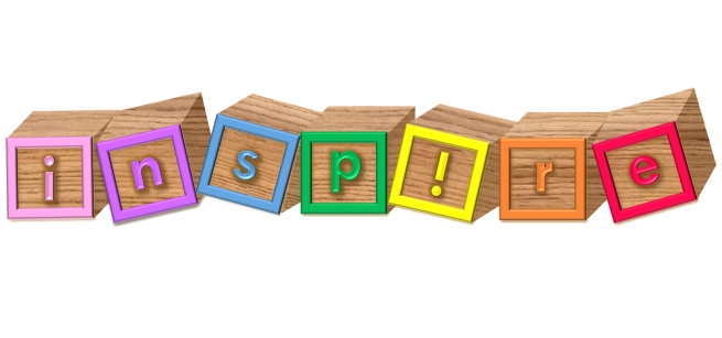 USC's Inspire Lab logo with "I-N-S-P-!-R-E" in toy blocks