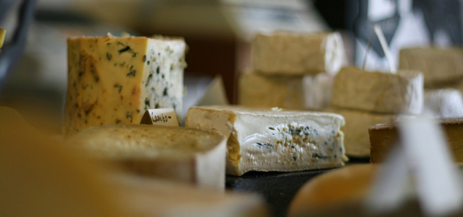image of various cheeses