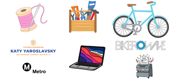 illustrated images of the services offered at the event 