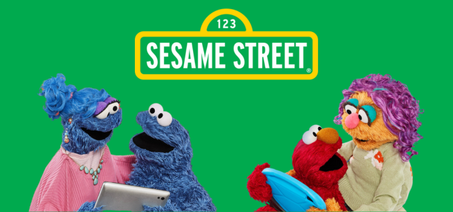 sesame street logo and characters