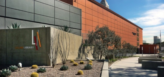 View of the LA Law Library building