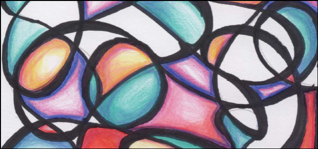 image of random shapes colored in