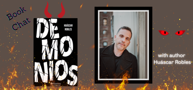 Author Huascar Robles pictured with his book