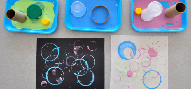 printing circles with various round objects