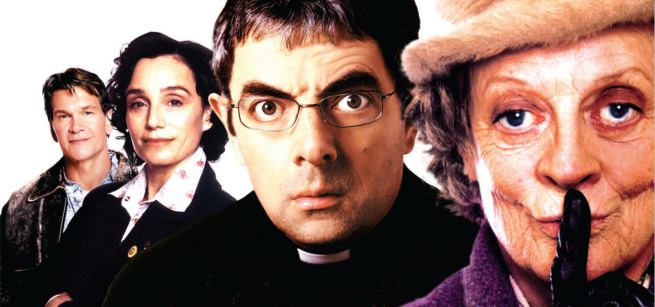 The protagonists of the movie are looking at the viewer from the poster