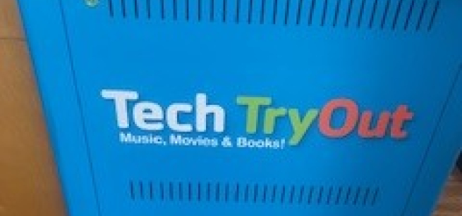 Large Blue Cart with a black handle