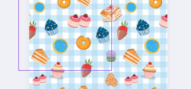 Dessert wrapping paper pattern in Canva