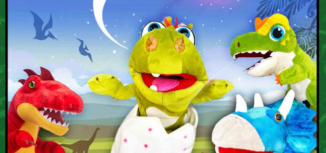 Puppet Dinosaurs are dancing