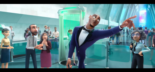 The protagonist in a laboratory  