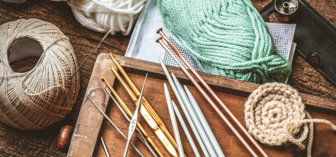 Knitting hooks and yarn