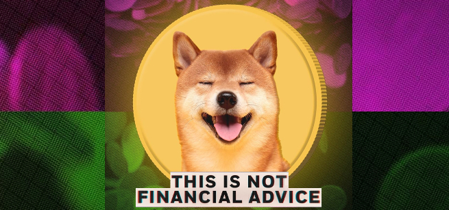 a dog inside of a golden coin