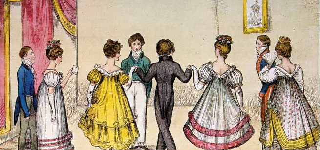 illustration of regency dancers
