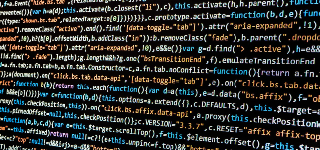 A bunch of codes typed out.