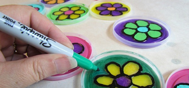 flowers, marker, suncatcher