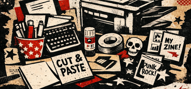 Punk rock zine supplies