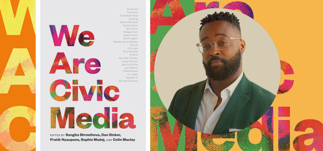 We are civic media book cover with author