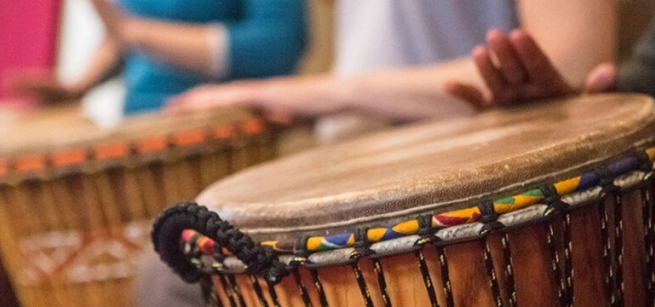 hands playing drums