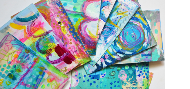 Image of crafted postcards