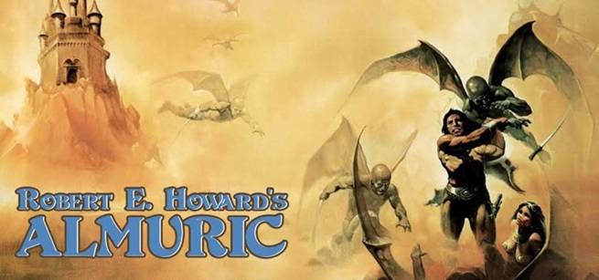 Flying beasts with a castle in the background