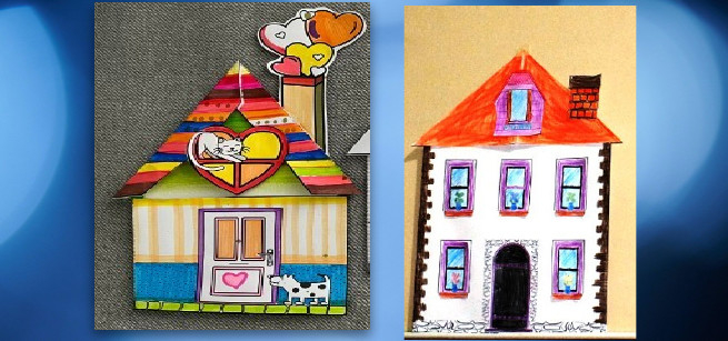 Two paper houses