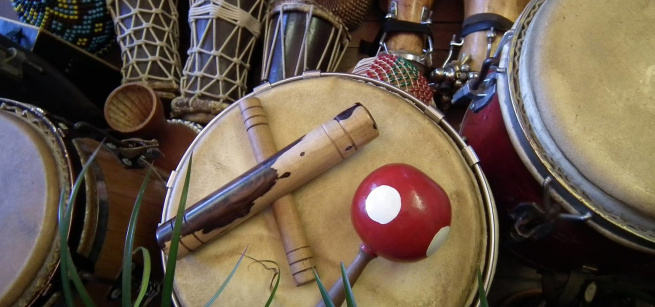A picture of Cuban drums