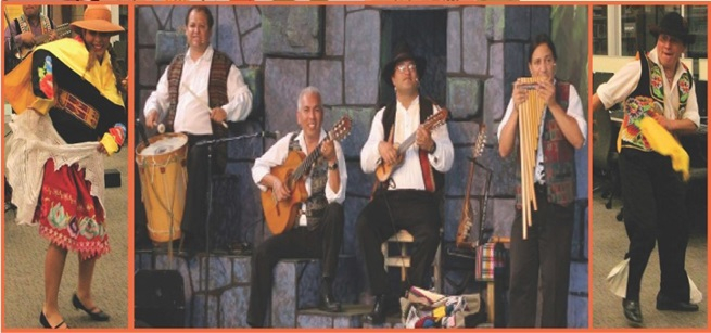 musicians and dancers in colorful dress
