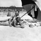 Couple at Santa Monica beach 1930 - Verna and Sidney in the segregated section of Santa Monica beach known as the Ink Well. Shades of L.A. 1931