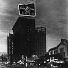 Vine Street was the city’s epicenter of national radio programming, the symbolic heart of Hollywood, and a major destination for fans of neon signage. (1950s, Security Pacific National Bank Collection)