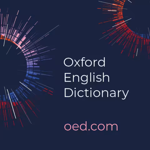 Oxford English Dictionary icon with the website "oed.com" at the bottom