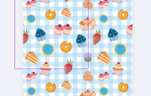 Dessert wrapping paper pattern in Canva