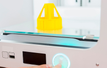 close-up of 3D printer 