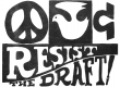 Peace & Love: Resist the Draft Leaflet detail