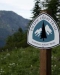 photo of the Pacific coast trail sign in the woods