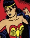 Wonder Woman wearing glasses