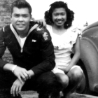 Girl with a sailor friend