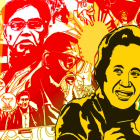 Colorized coloring page of Filipina American community leader, Remy Geaga