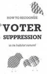 Book cover for How to Recognize Voter Suppression in its Habitat Naturel