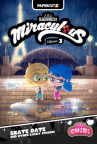 Book cover of Miraculous, chibi.    Volume 3, Skate date and other lucky charms